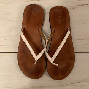 Clark’s flip flops